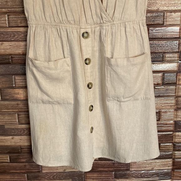 E&M mini linen  boho dress - Picture 2 of 10